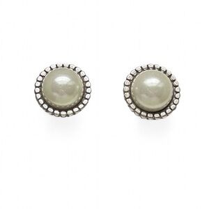 925 Sterling Silver Faux Pearl Earrings
